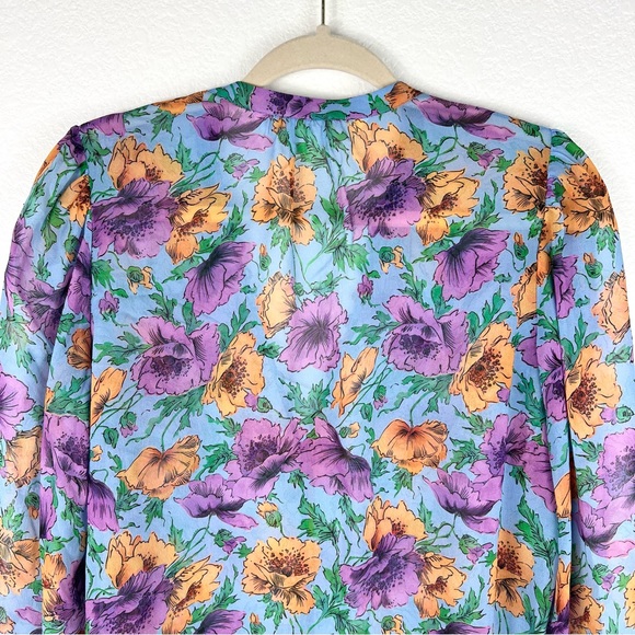 (Sold)VERONICA BEARD Syden printed silk blouse size 4 - Picture 9 of 11